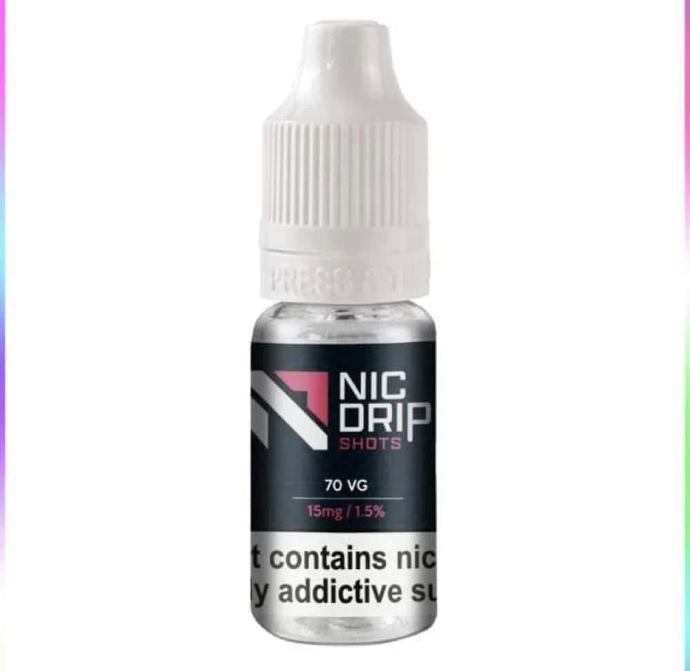 Nic Drip 70VG/15mg Nic Shots - Box of 100