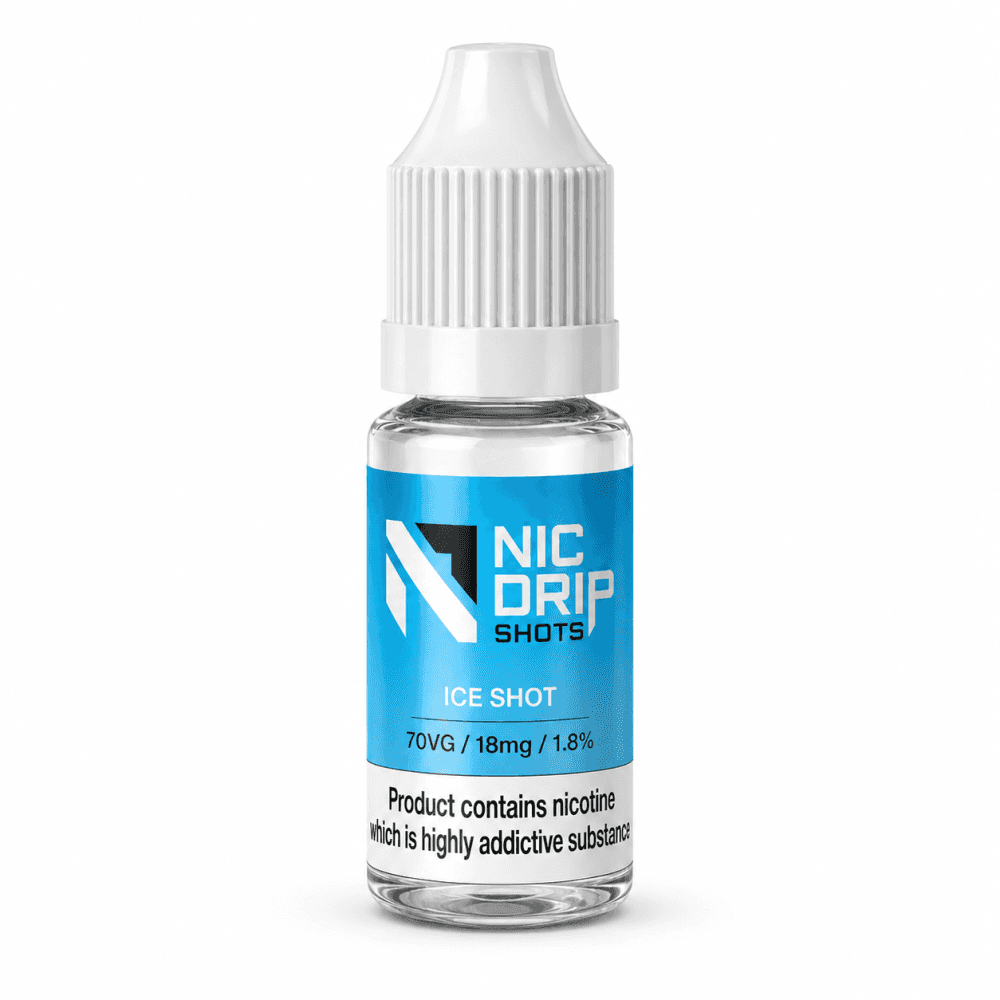 Nic Drip 70VG/18mg Ice Shots - Box of 100
