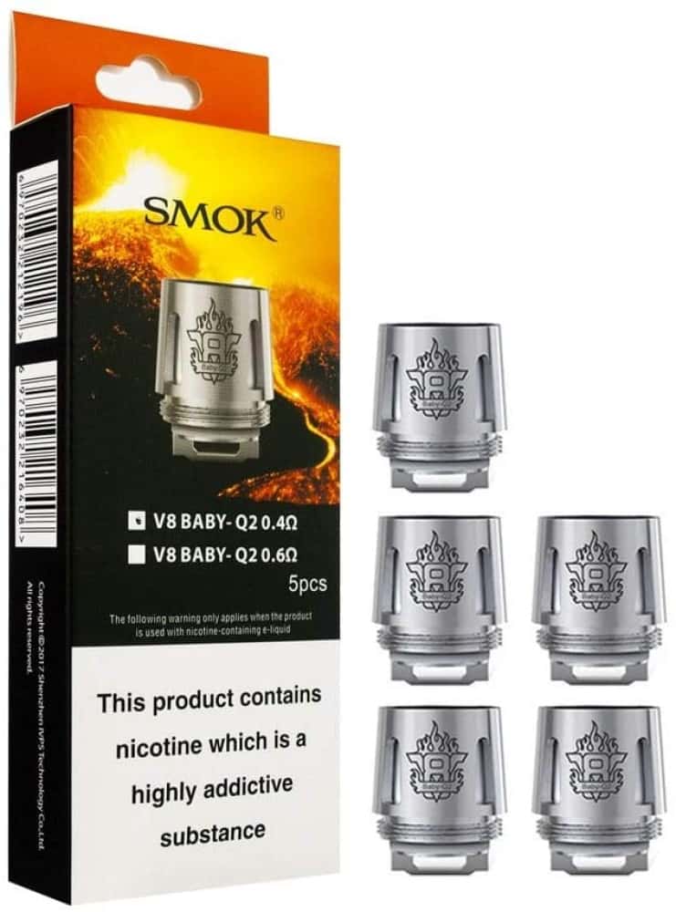 Smok V8 Baby - Q2 0.4 ohm Dual Coil - (5pack)