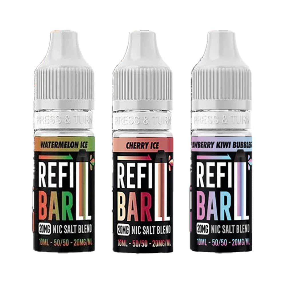 Refill Bar 10ml Nic Salt E-Liquid Box of 10