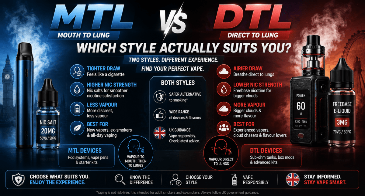 MTL vs DTL Vaping: Which Style Actually Suits You?