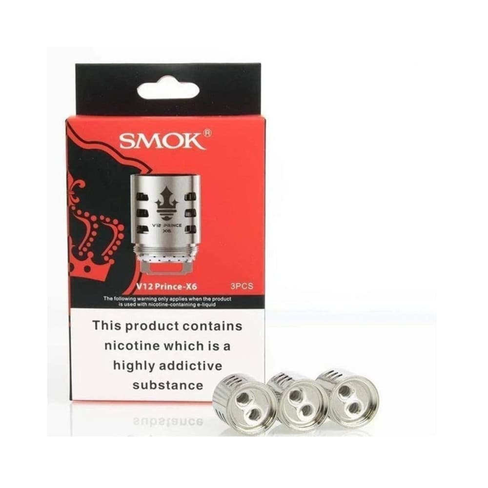 Authentic SMOK TFV12 Prince-X6 Sextuple Coils - Pack of 3