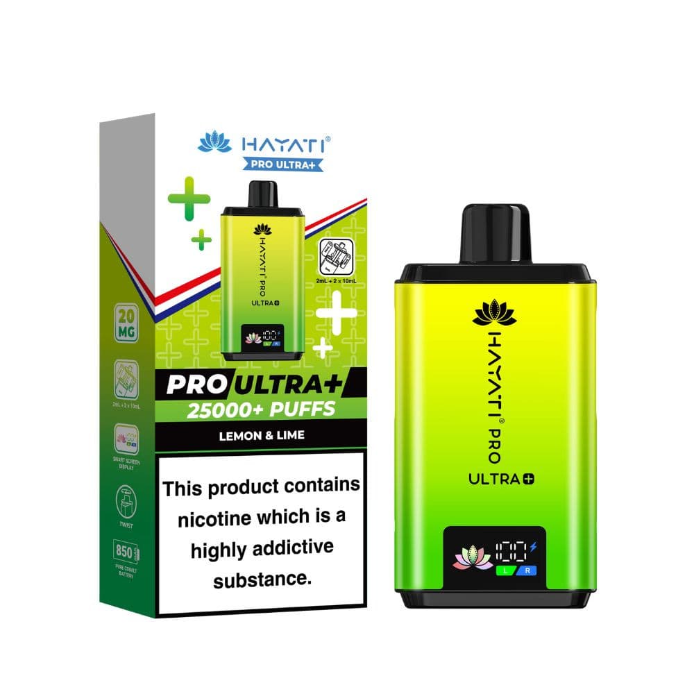  Lemon & Lime Hayati Pro Ultra Plus 25k Vape Kit Box of 5