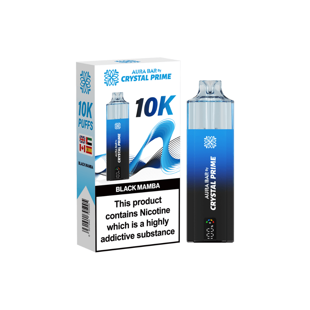  Black Mamba Crystal Prime Aura Bar 10k Vape Kit Box of 5