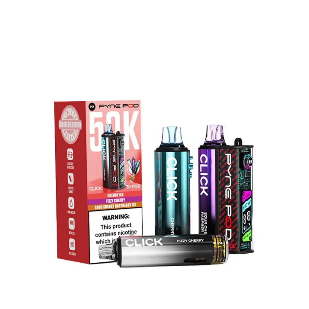  Cherry Edition Pyne Pod Click 50k Vape Kit Box of 5