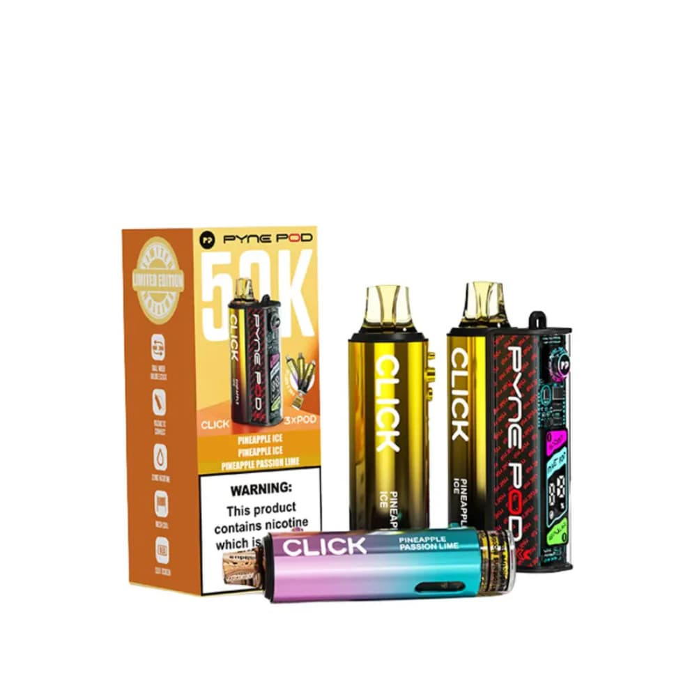  Pineapple Edition Pyne Pod Click 50k Vape Kit Box of 5