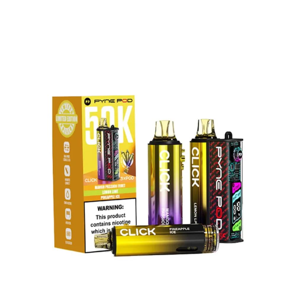  Yellow Edition Pyne Pod Click 50k Vape Kit Box of 5
