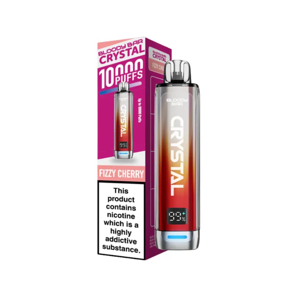  Fizzy Cherry Bloody Bar Crystal 10k Vape Kit Box of 5