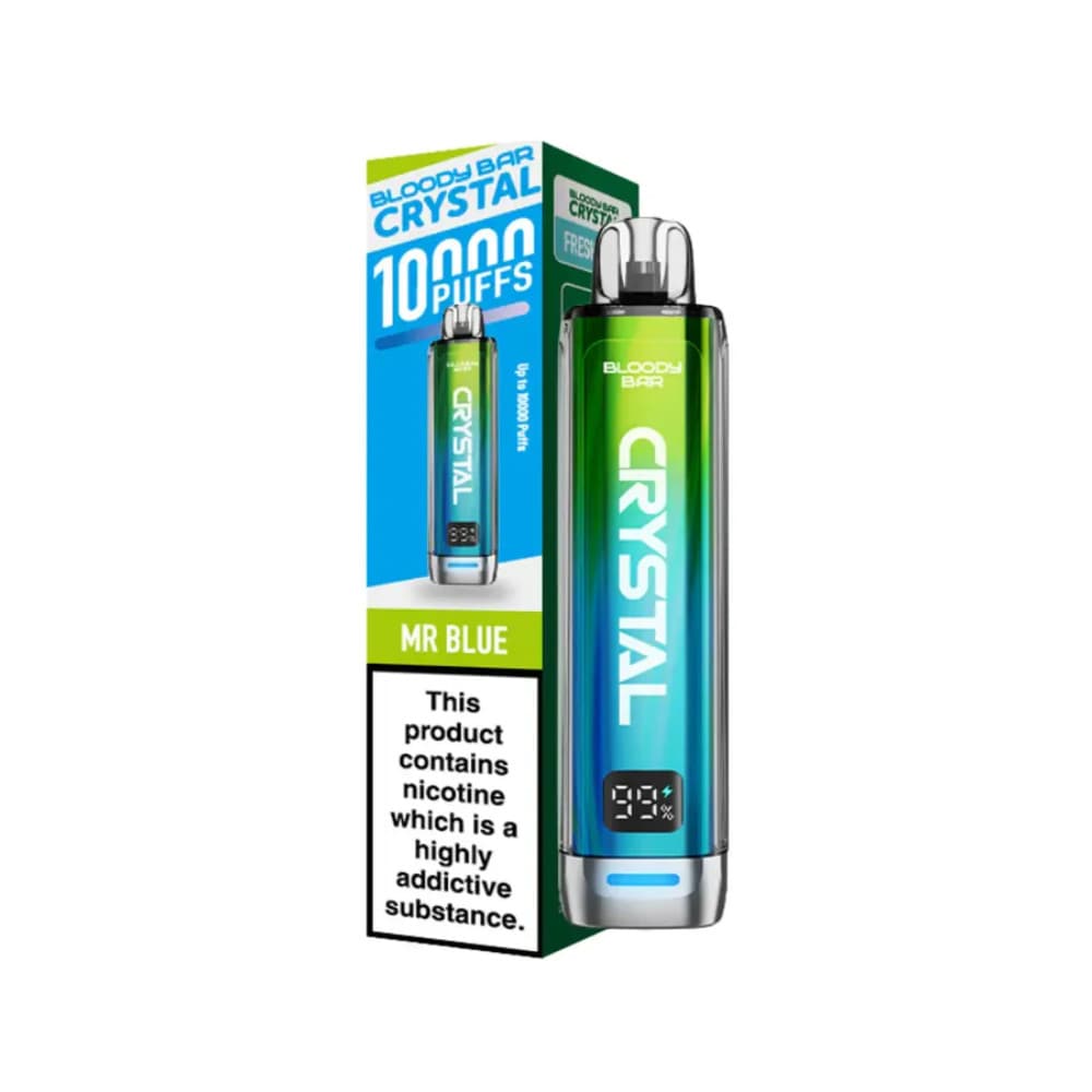  Mr Blue Bloody Bar Crystal 10k Vape Kit Box of 5