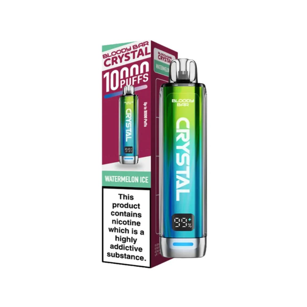  Watermelon Ice Bloody Bar Crystal 10k Vape Kit Box of 5