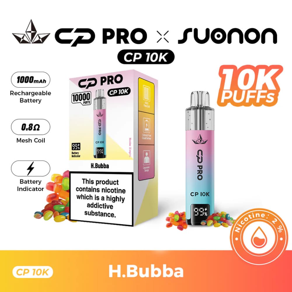  Hubba Bubba Crystal Pro CP 10k Vape Kit Box of 5