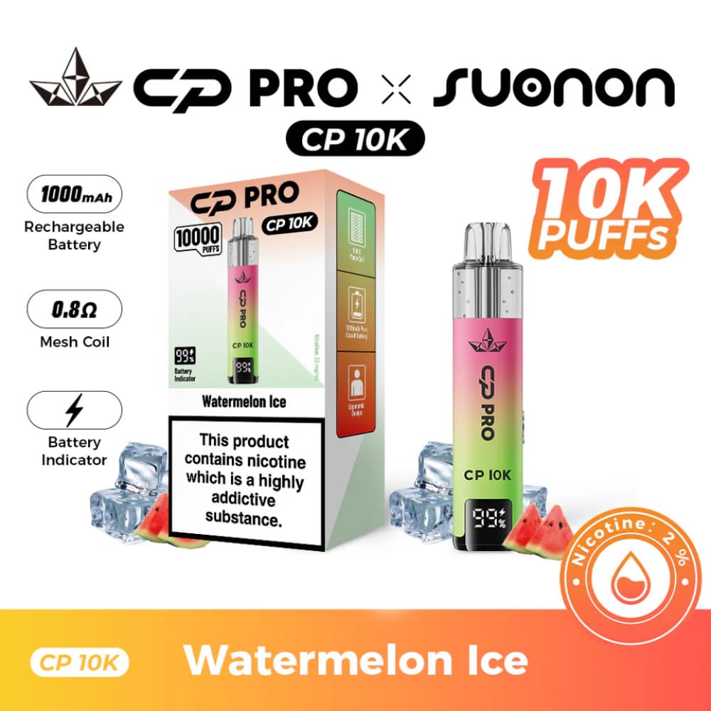  Watermelon Ice Crystal Pro CP 10k Vape Kit Box of 5