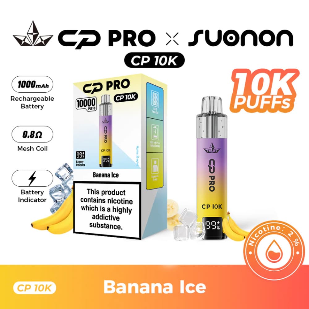  Banana Ice Crystal Pro CP 10k Vape Kit Box of 5