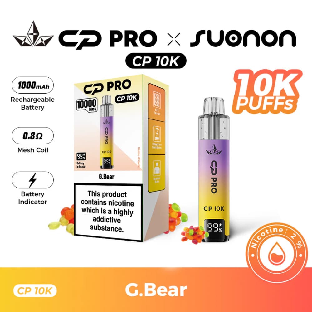  Gummy Bear Crystal Pro CP 10k Vape Kit Box of 5