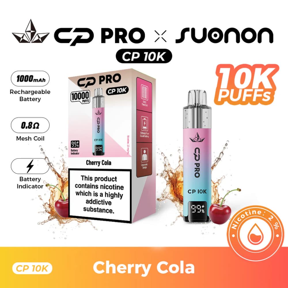  Cherry Cola Crystal Pro CP 10k Vape Kit Box of 5
