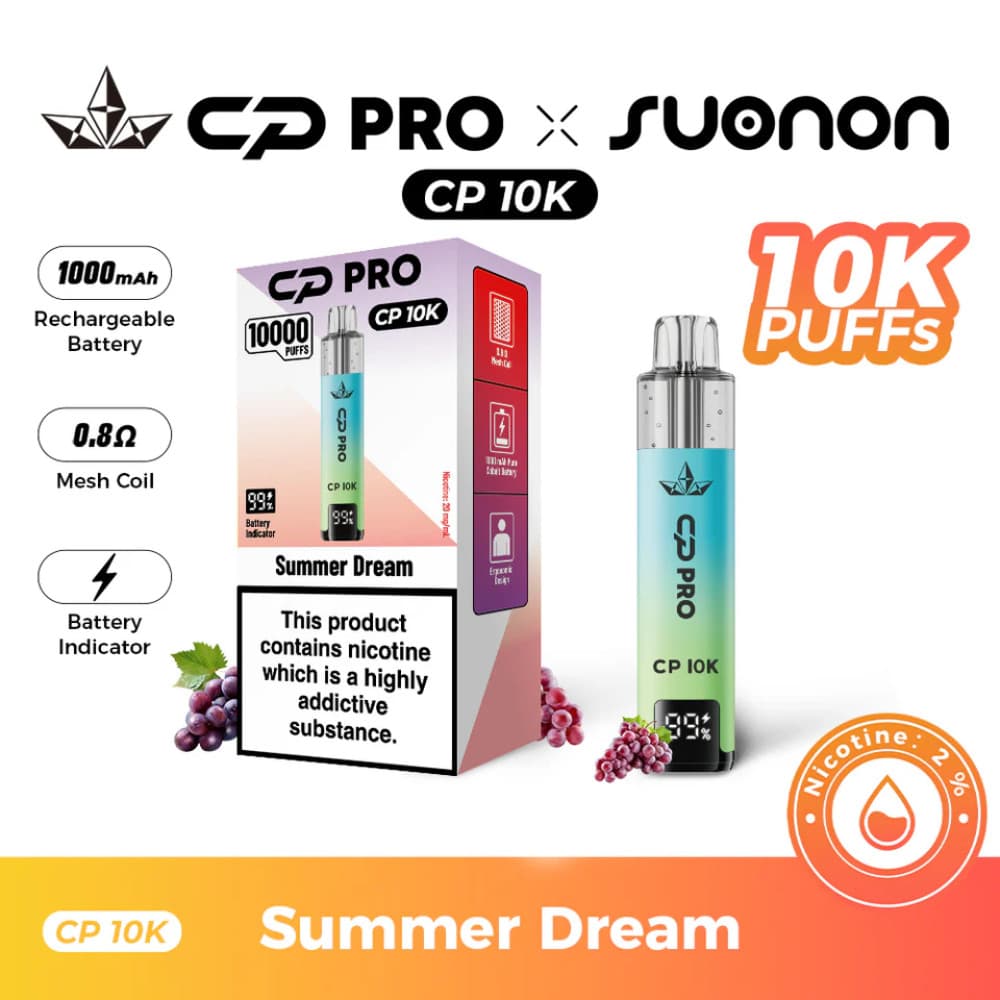  Summer Dream Crystal Pro CP 10k Vape Kit Box of 5