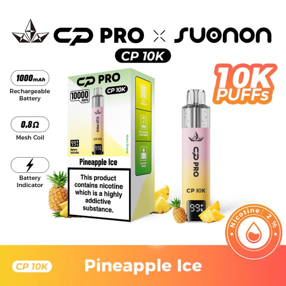  Pineapple Ice Crystal Pro CP 10k Vape Kit Box of 5