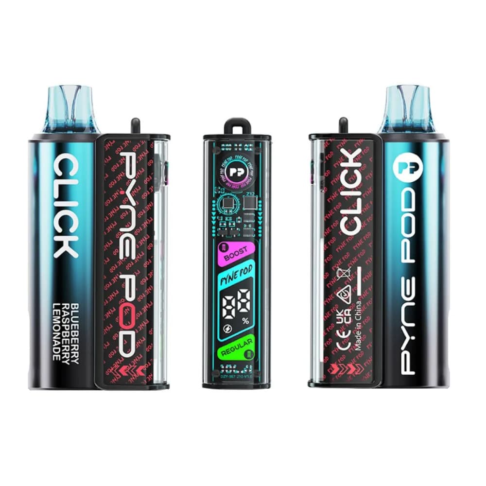  Blueberry Raspberry Lemonade Pyne Pod Click 10k Vape Kit Box of 5