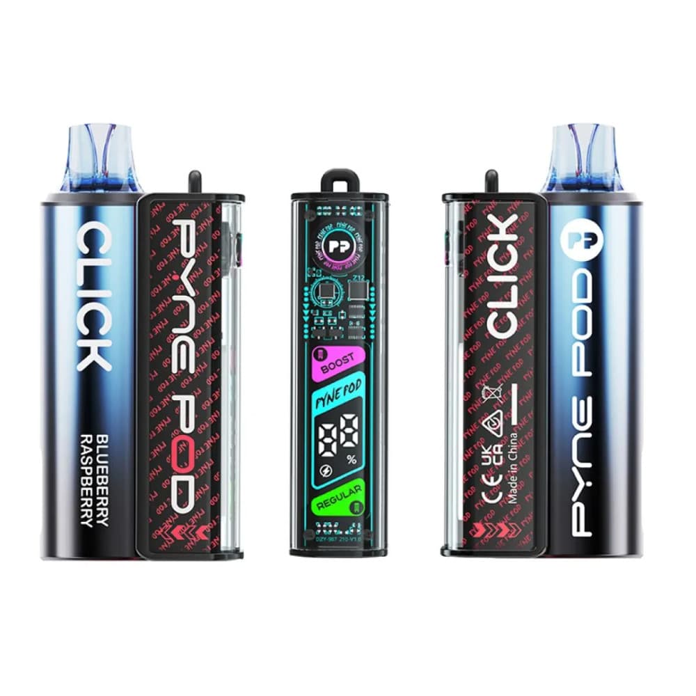  Blueberry Raspberry Pyne Pod Click 10k Vape Kit Box of 5