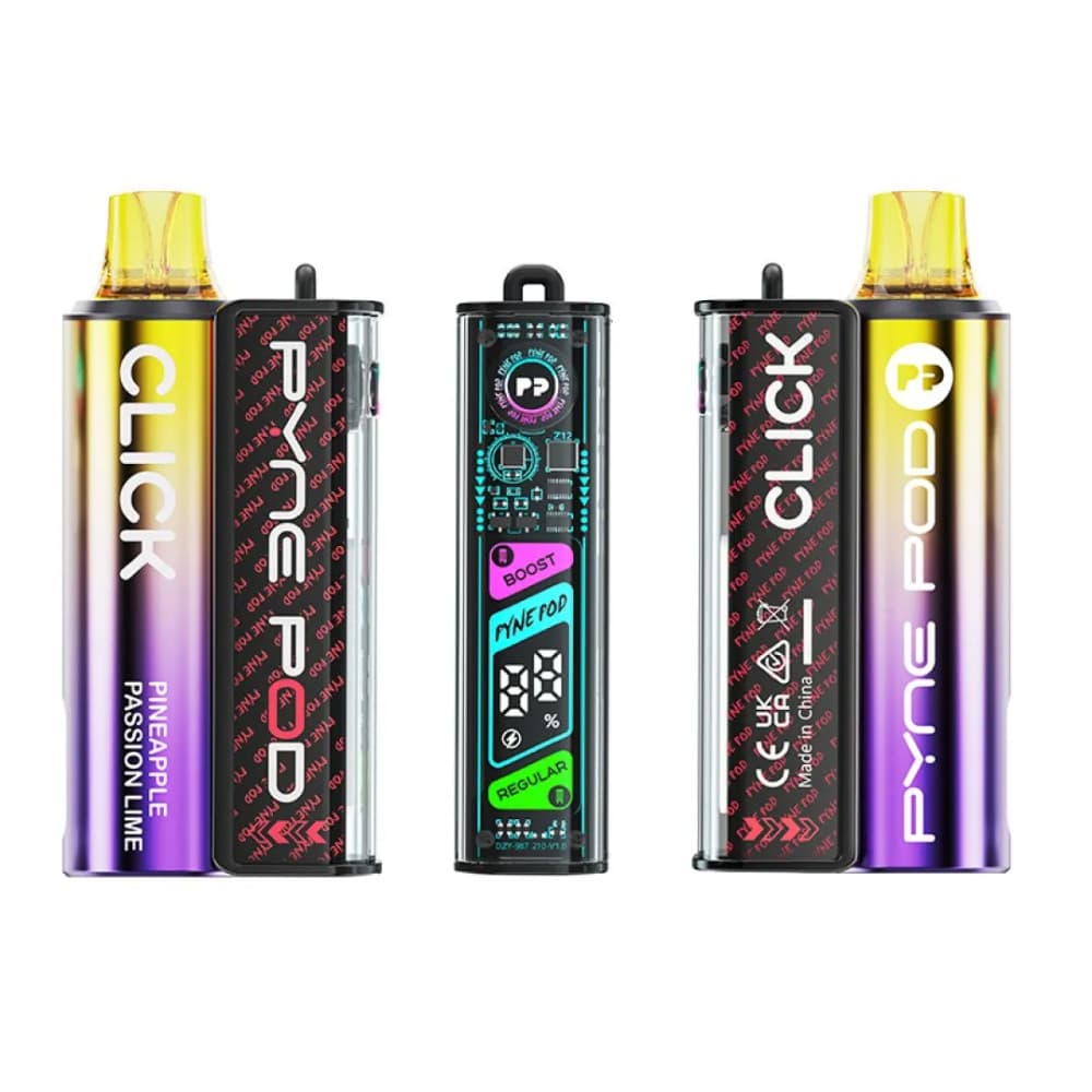  Pineapple Passion Lime Pyne Pod Click 10k Vape Kit Box of 5