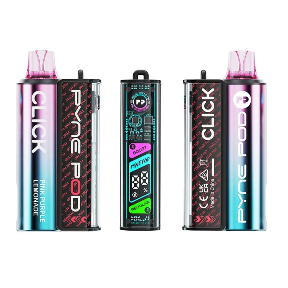  Pink Purple Lemonade Pyne Pod Click 10k Vape Kit Box of 5