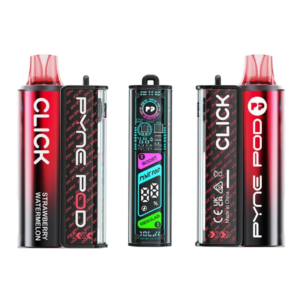  Strawberry Watermelon Pyne Pod Click 10k Vape Kit Box of 5