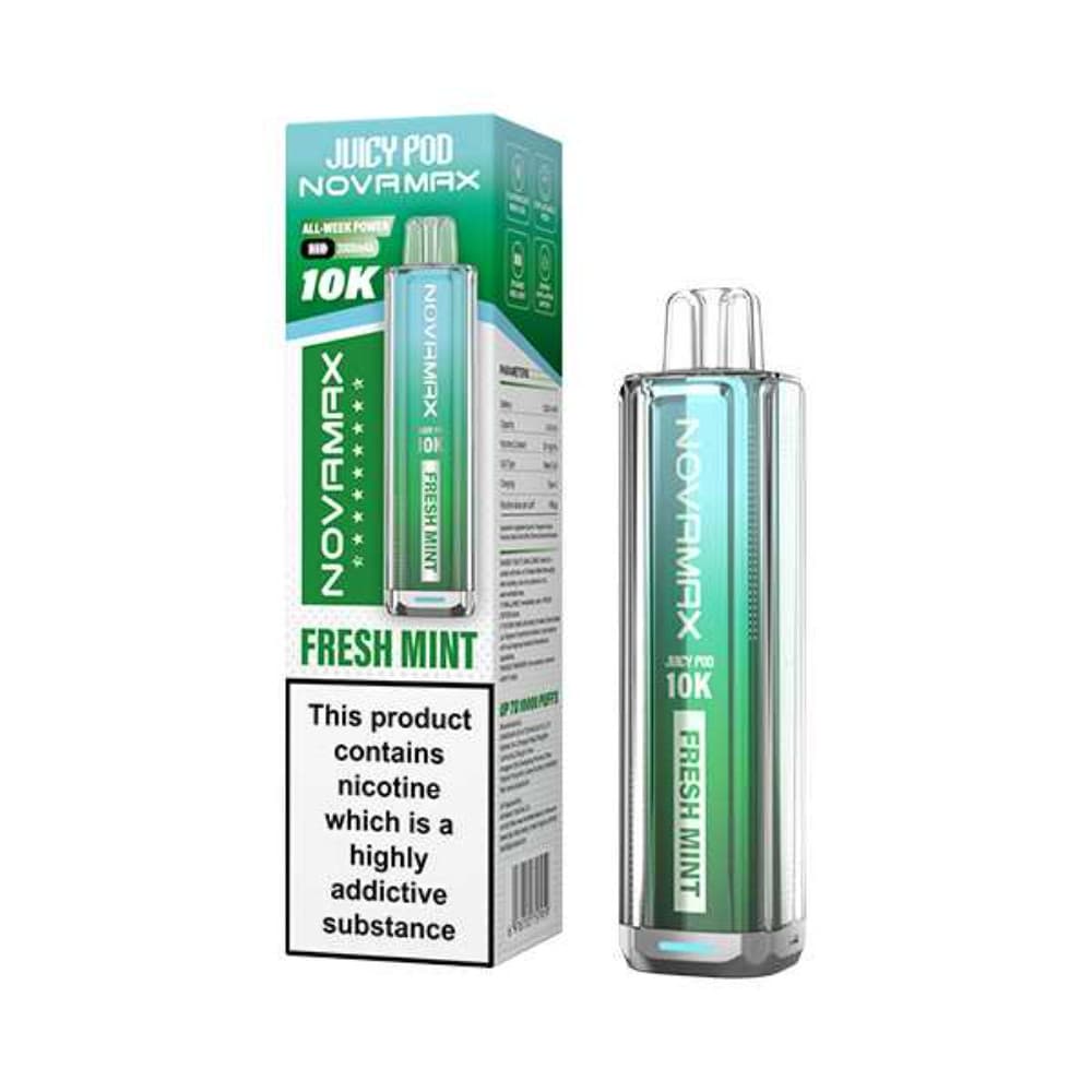  Fresh Mint Juicypod Novamax 10k Vape Kit Box of 5