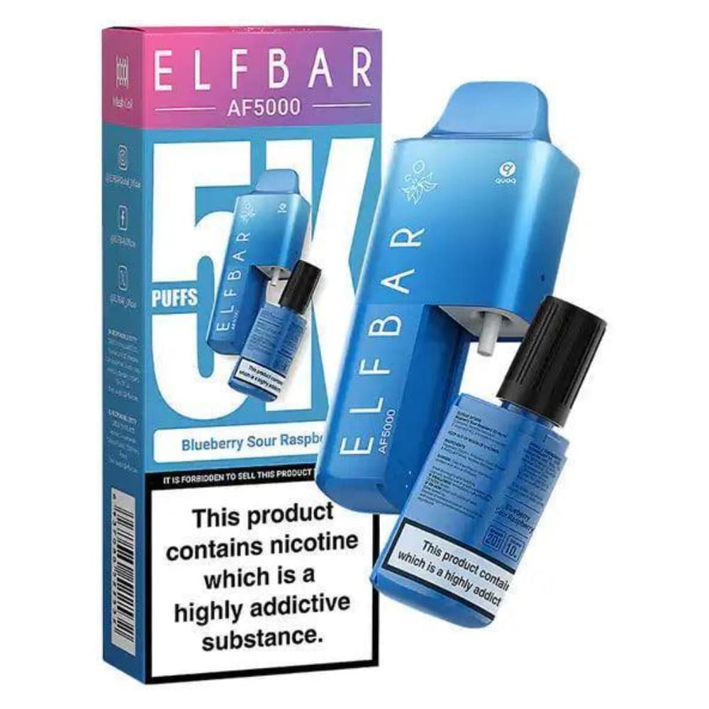  Blueberry Sour Raspberry Elf Bar Af5000 Vape Kit Box of 5