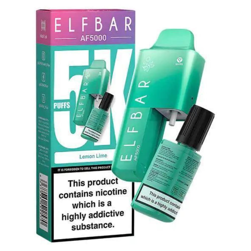  Lemon Lime Elf Bar Af5000 Vape Kit Box of 5