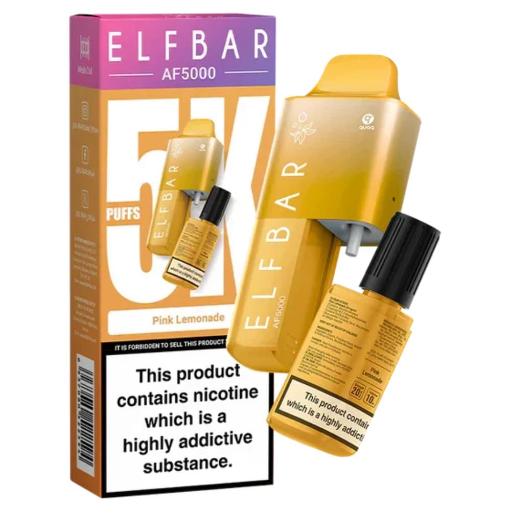 Pink Lemonade Elf Bar Af5000 Vape Kit Box of 5