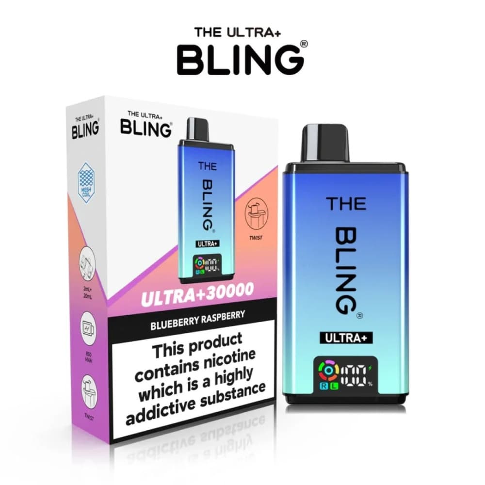  Blueberry Raspberry The Crystal Bling Ultra Plus 30k Vape Kit Box of 5