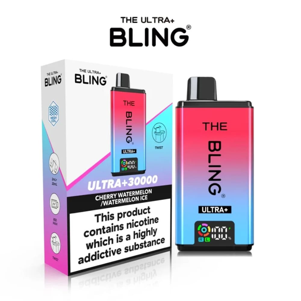  Cherry Watermelon / Watermelon Ice The Crystal Bling Ultra Plus 30k Vape Kit Box of 5