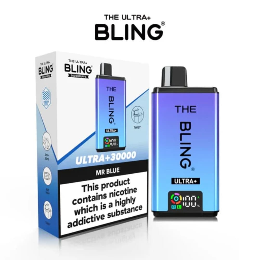  Mr Blue The Crystal Bling Ultra Plus 30k Vape Kit Box of 5