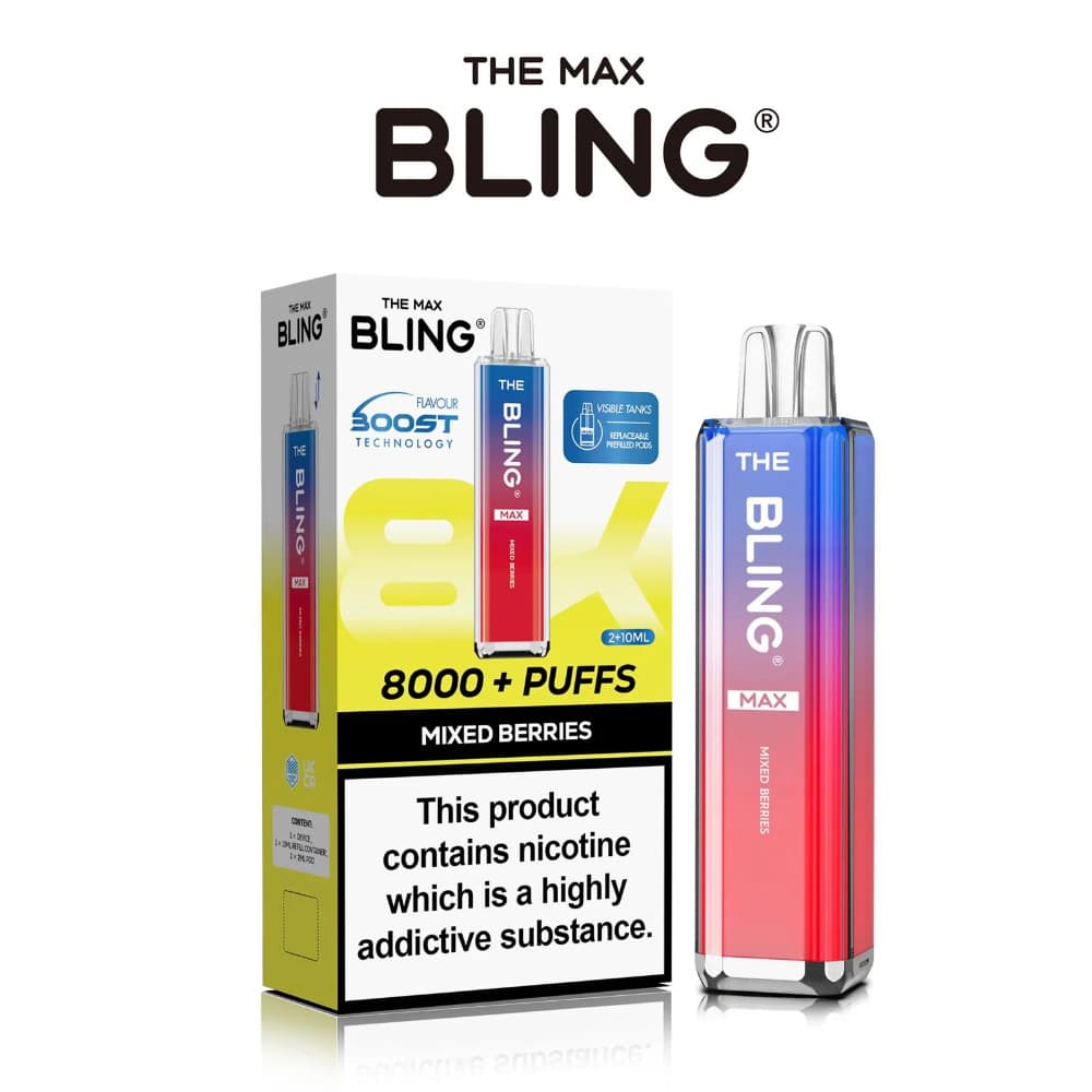  Mixed Berries The Crystal Bling Pro Max 10k Vape Kit Box of 5