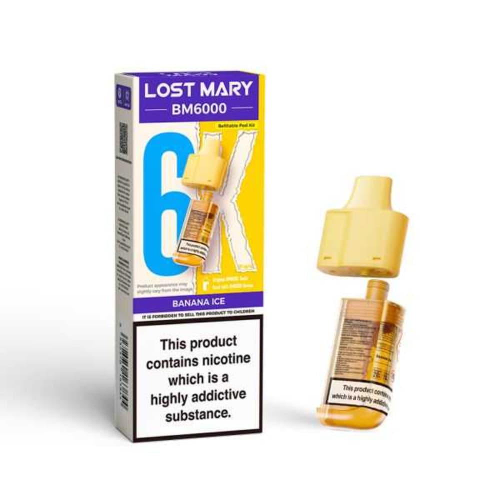  Banana Ice Lost Mary Bm6000 Pods Pack of 5