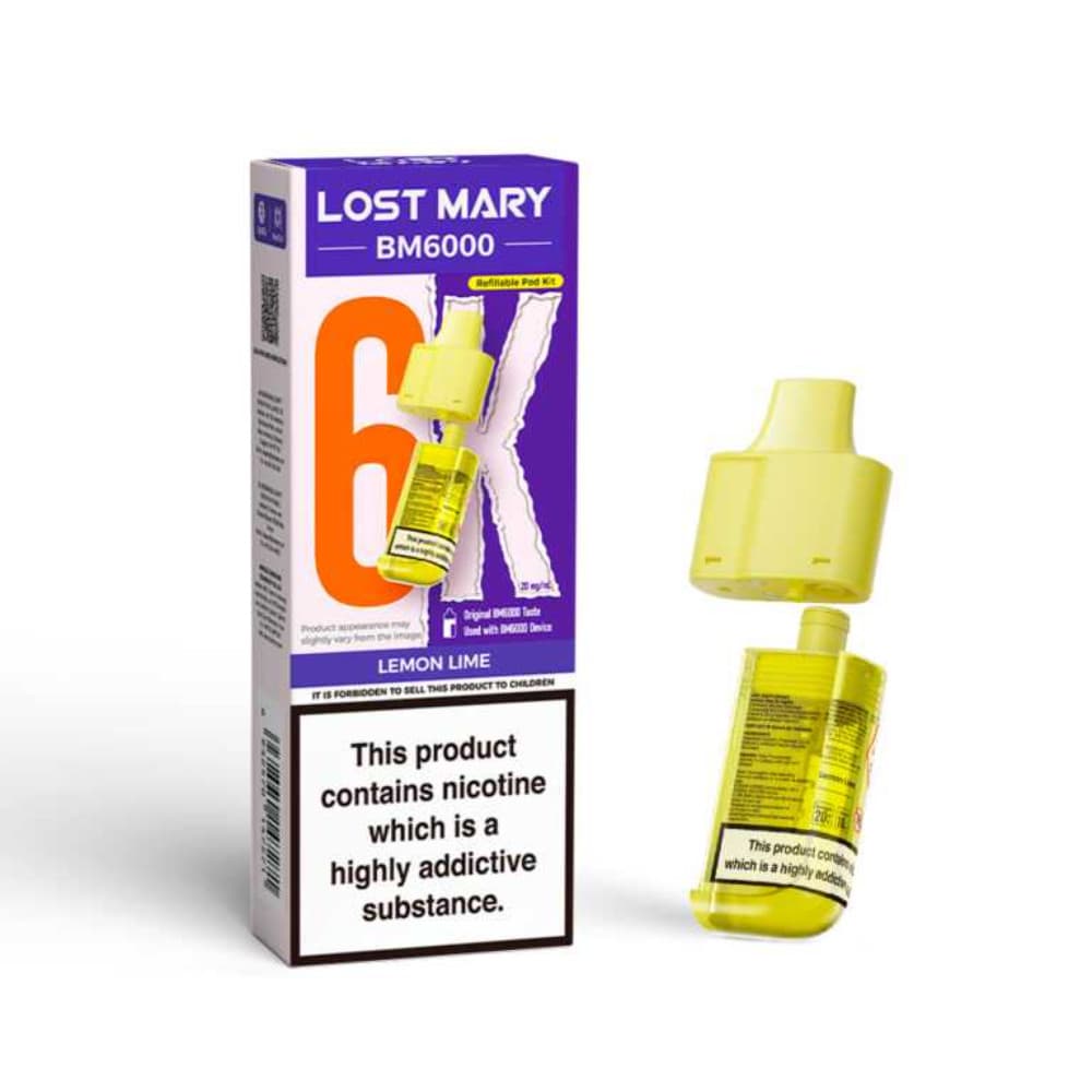  Lemon Lime Lost Mary Bm6000 Pods Pack of 5