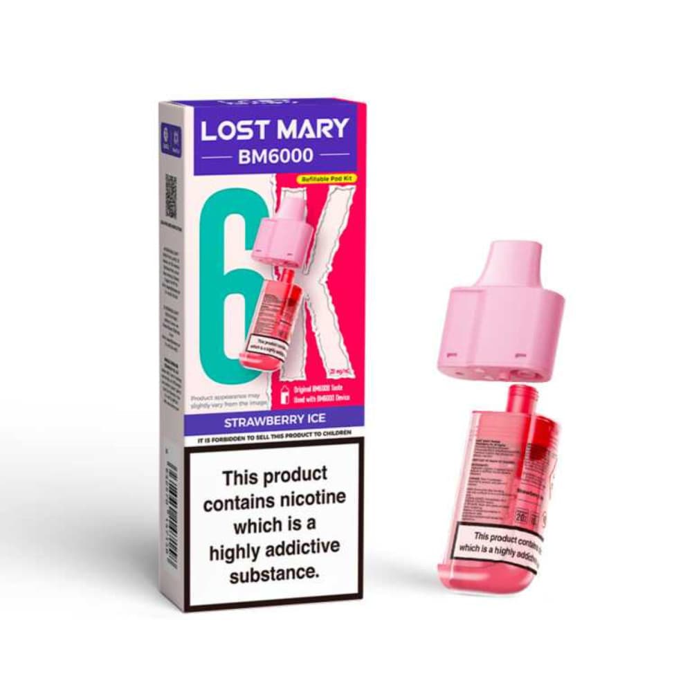  Strawberry Ice Lost Mary Bm6000 Pods Pack of 5