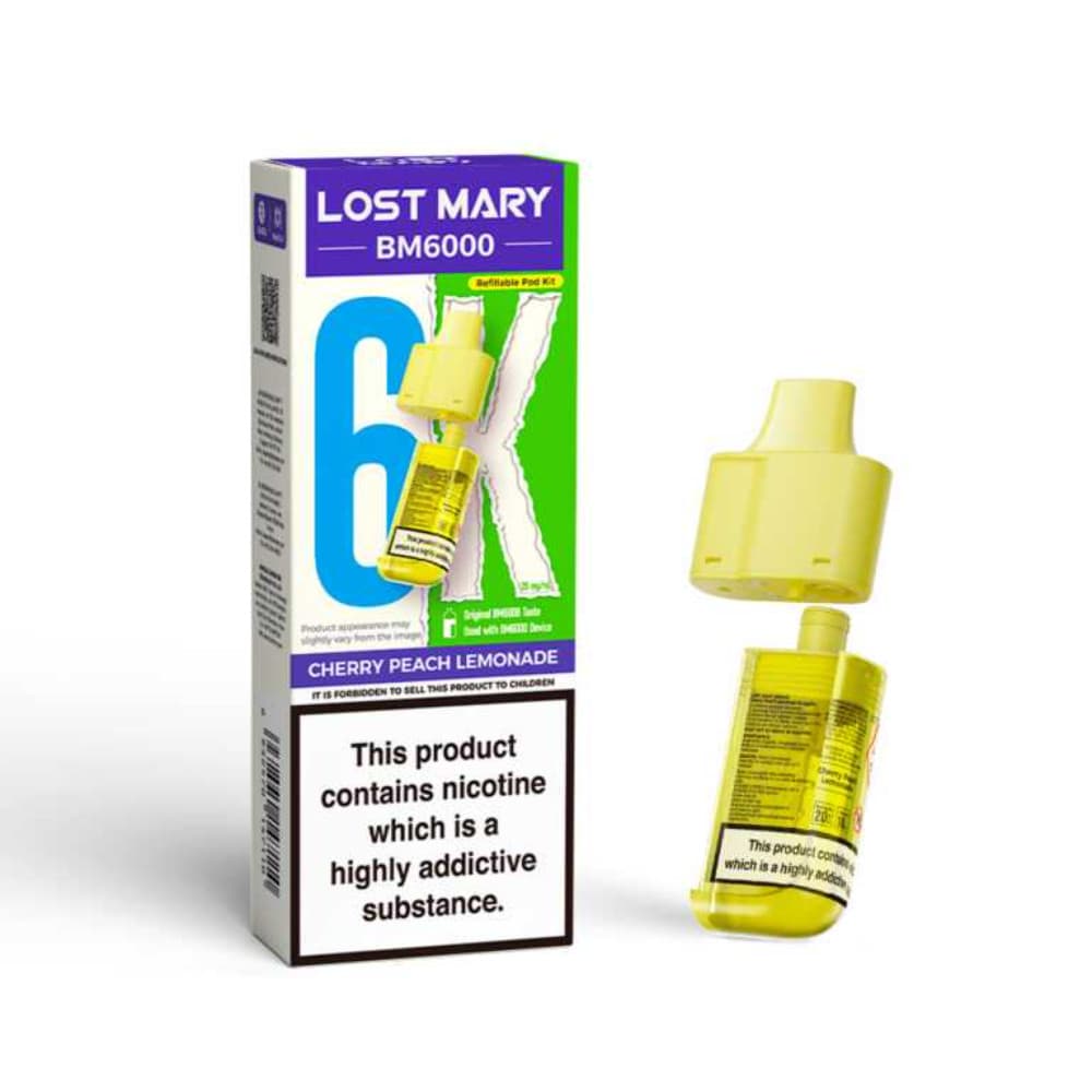  Cherry Peach Lemonade Lost Mary Bm6000 Pods Pack of 5