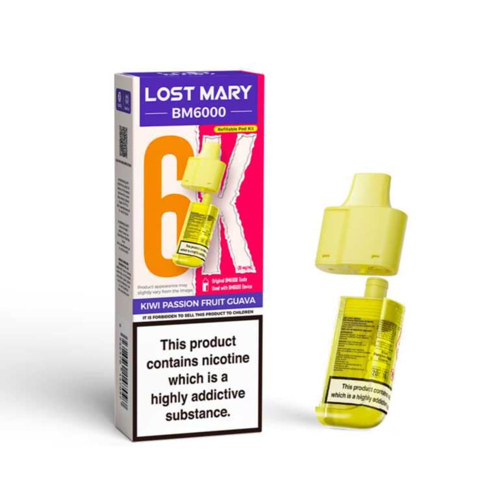  Kiwi Passionfruit Guava Lost Mary Bm6000 Pods Pack of 5