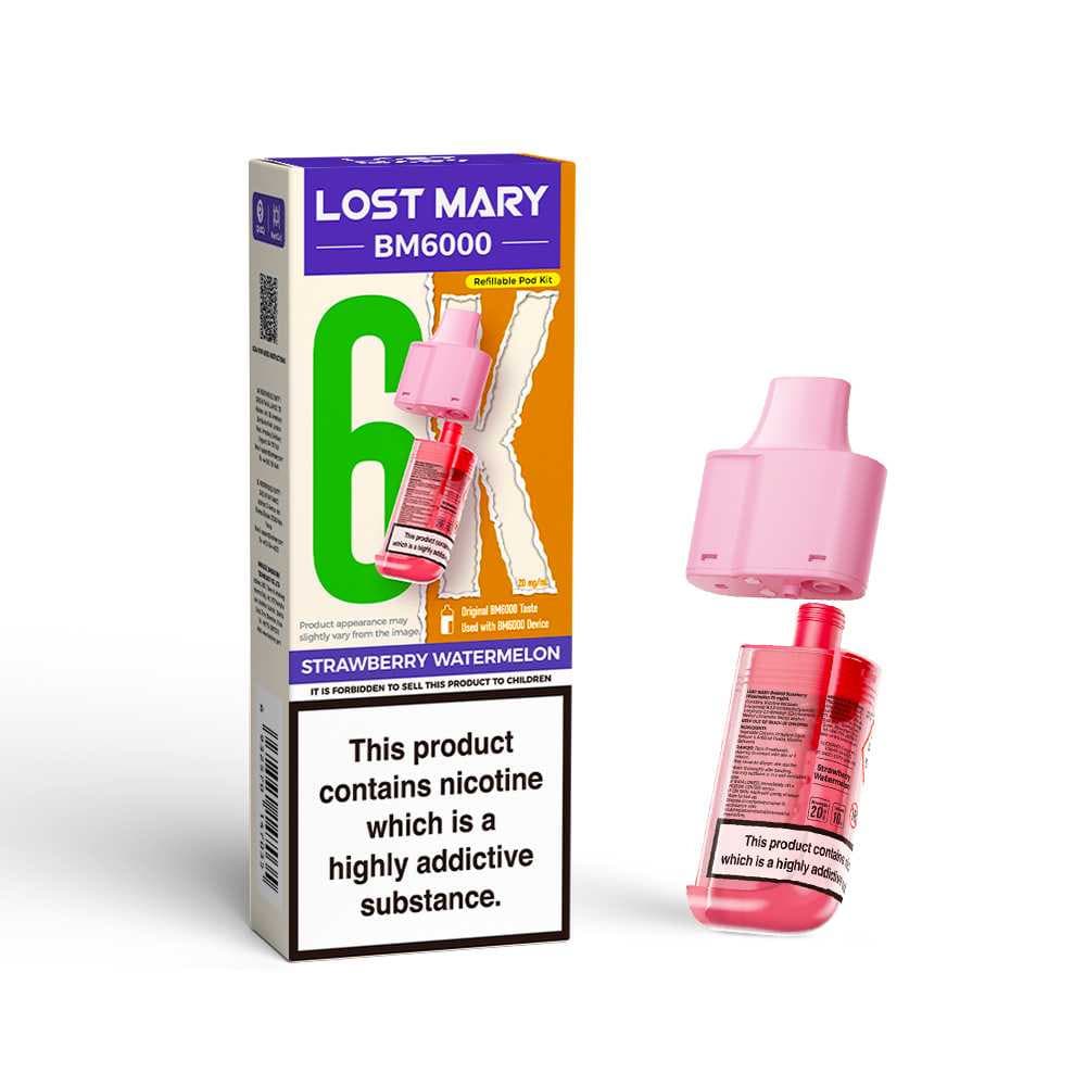  Strawberry Watermelon Lost Mary Bm6000 Pods Pack of 5