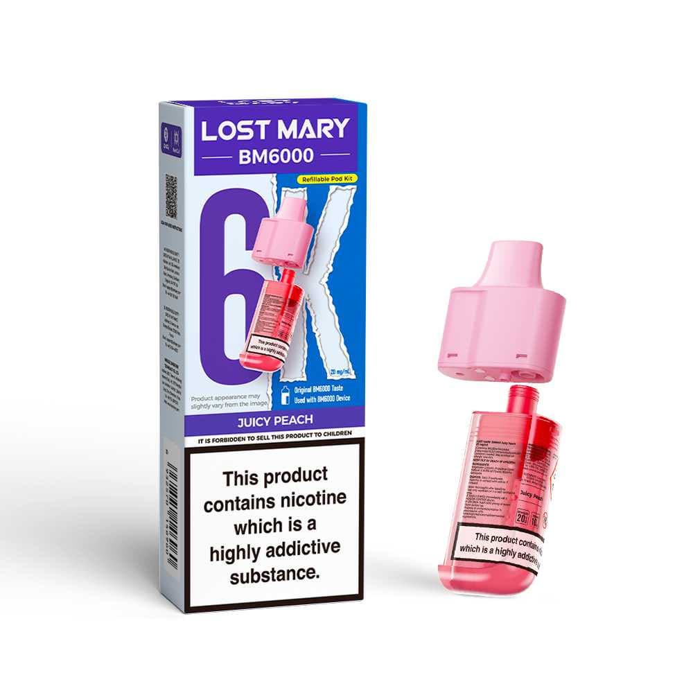  Juicy Peach Lost Mary Bm6000 Pods Pack of 5