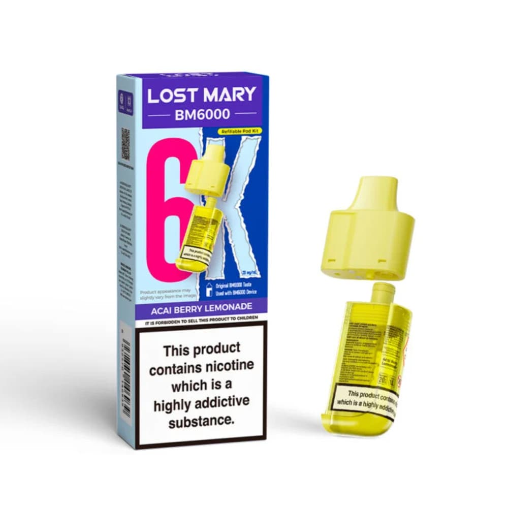  Acai Berry Lemonade Lost Mary Bm6000 Pods Pack of 5