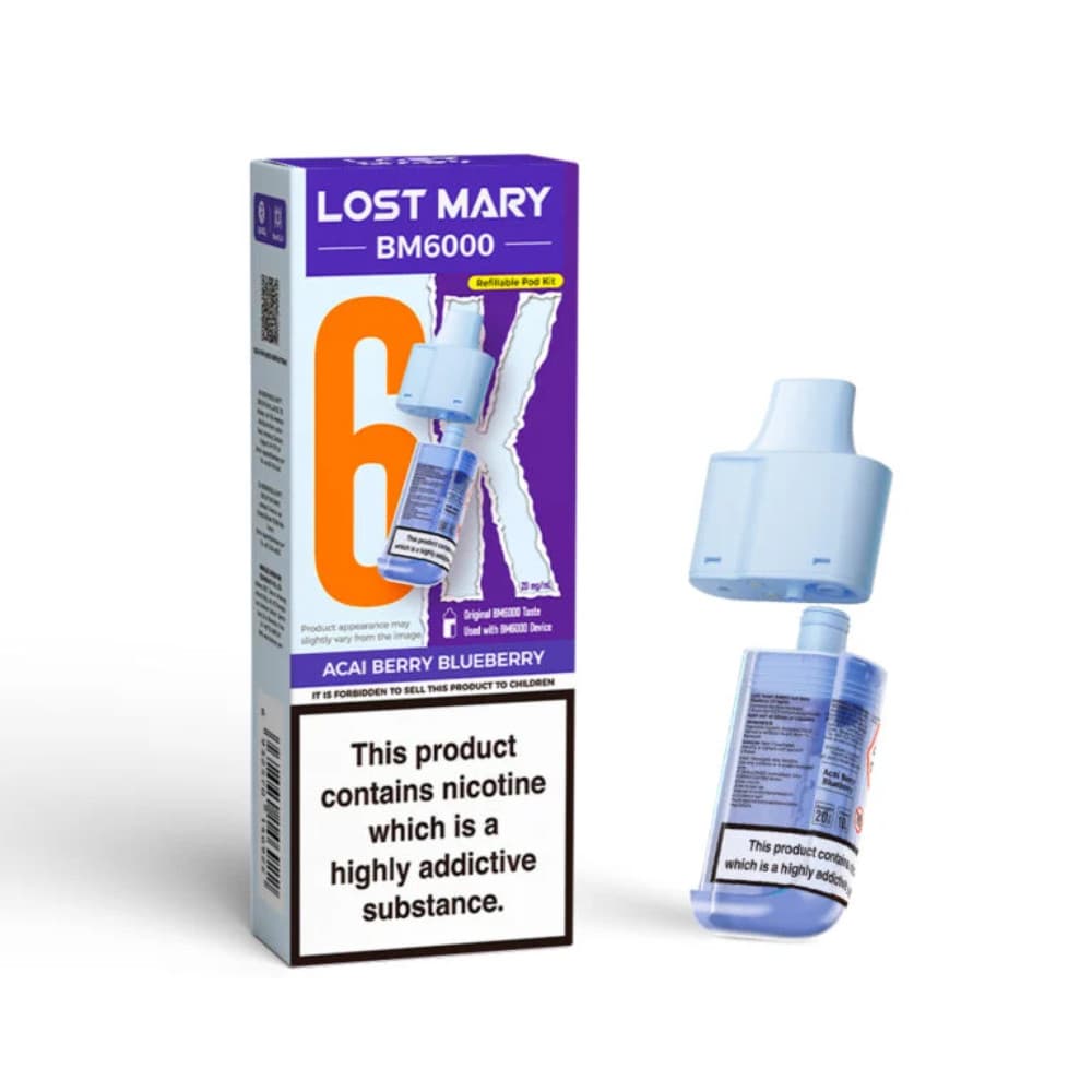 Acai Berry Blueberry Lost Mary Bm6000 Pods Pack of 5