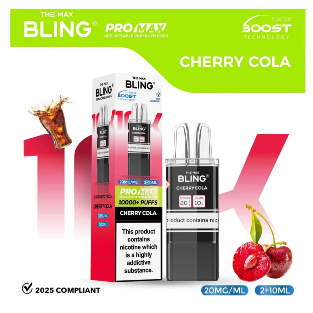  Cherry Cola The Crystal Bling Pro Max 10k Pods Pack of 5