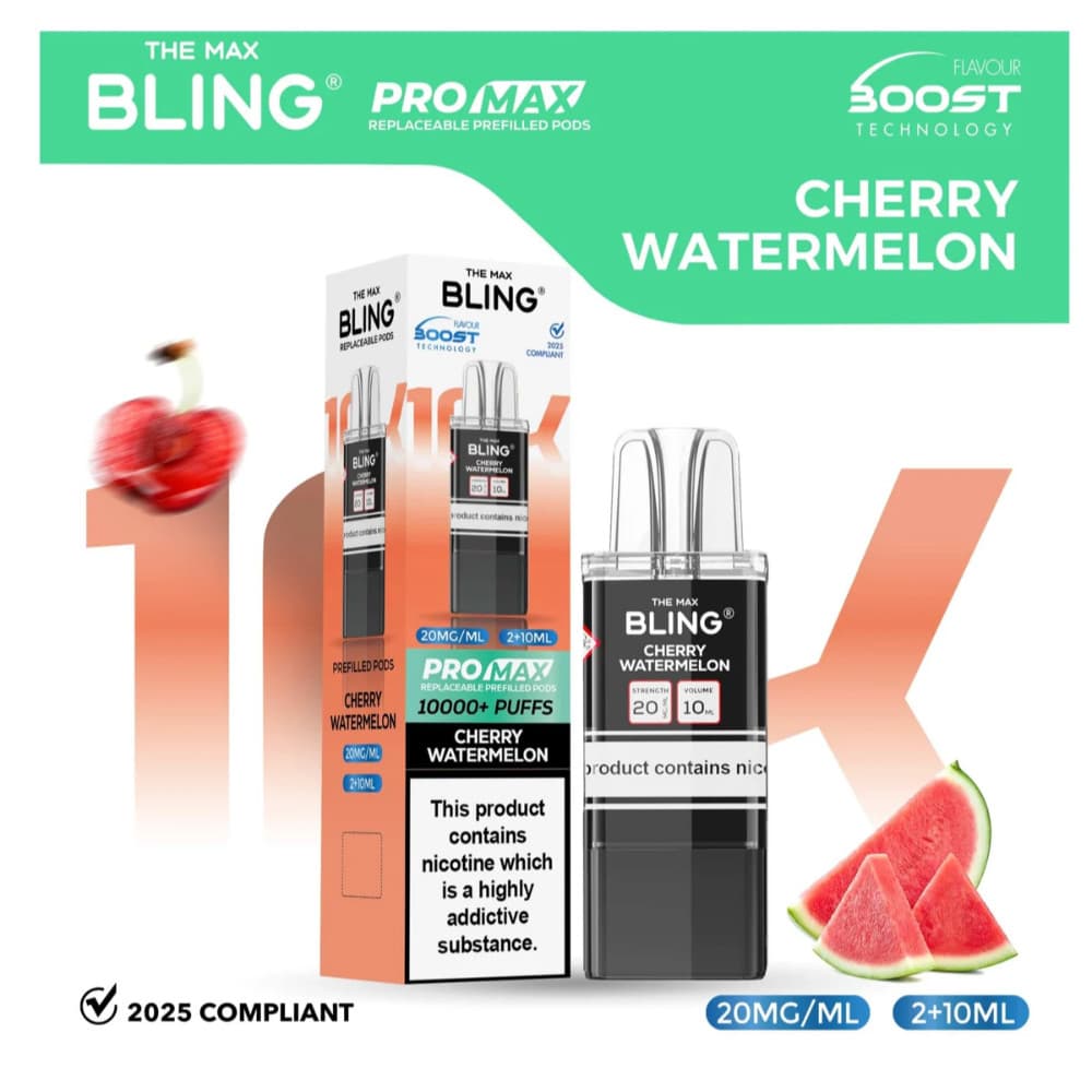  Cherry Watermelon The Crystal Bling Pro Max 10k Pods Pack of 5