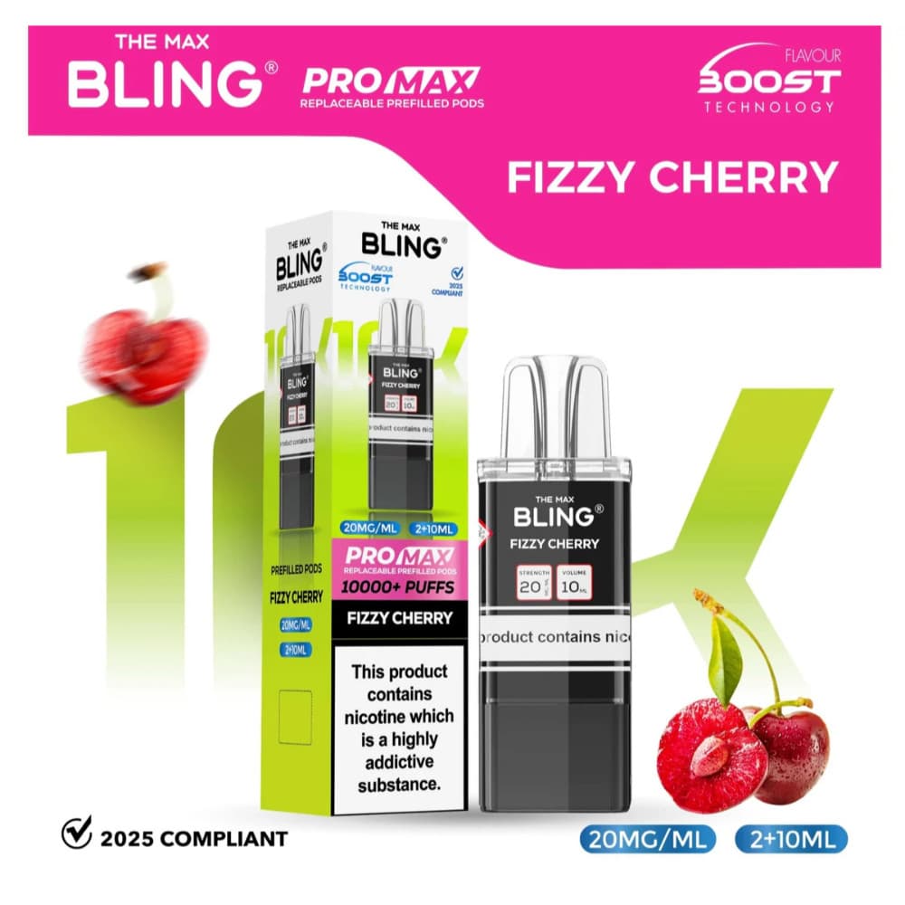  Fizzy Cherry The Crystal Bling Pro Max 10k Pods Pack of 5