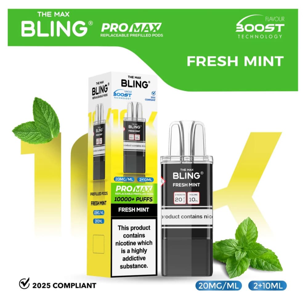  Fresh Mint The Crystal Bling Pro Max 10k Pods Pack of 5