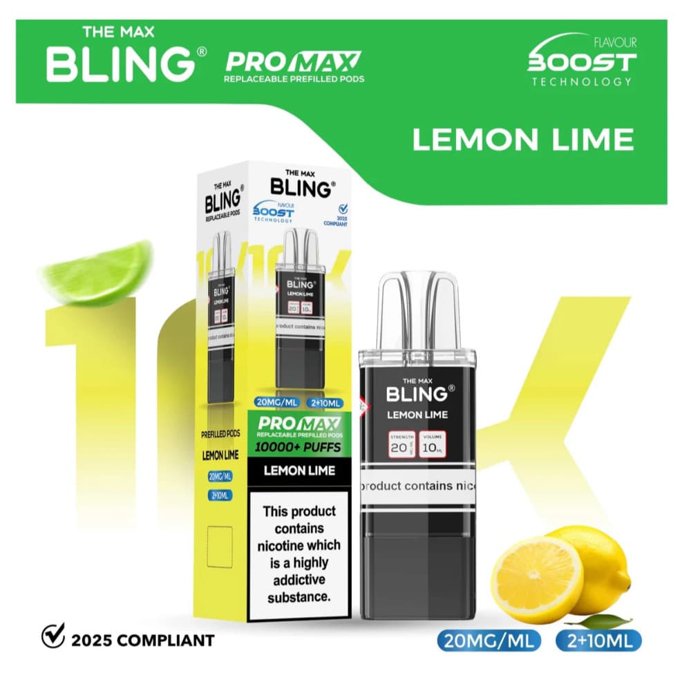  Lemon Lime The Crystal Bling Pro Max 10k Pods Pack of 5