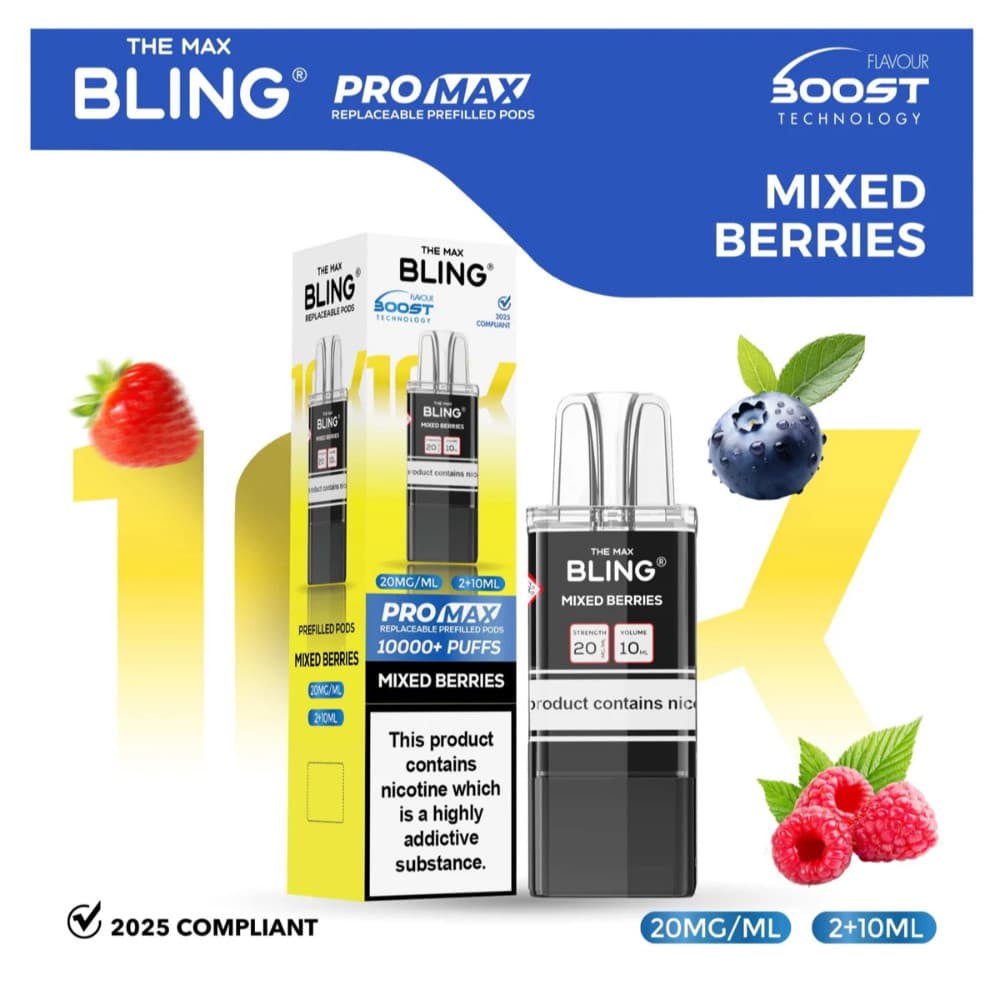  Mixed Berries The Crystal Bling Pro Max 10k Pods Pack of 5