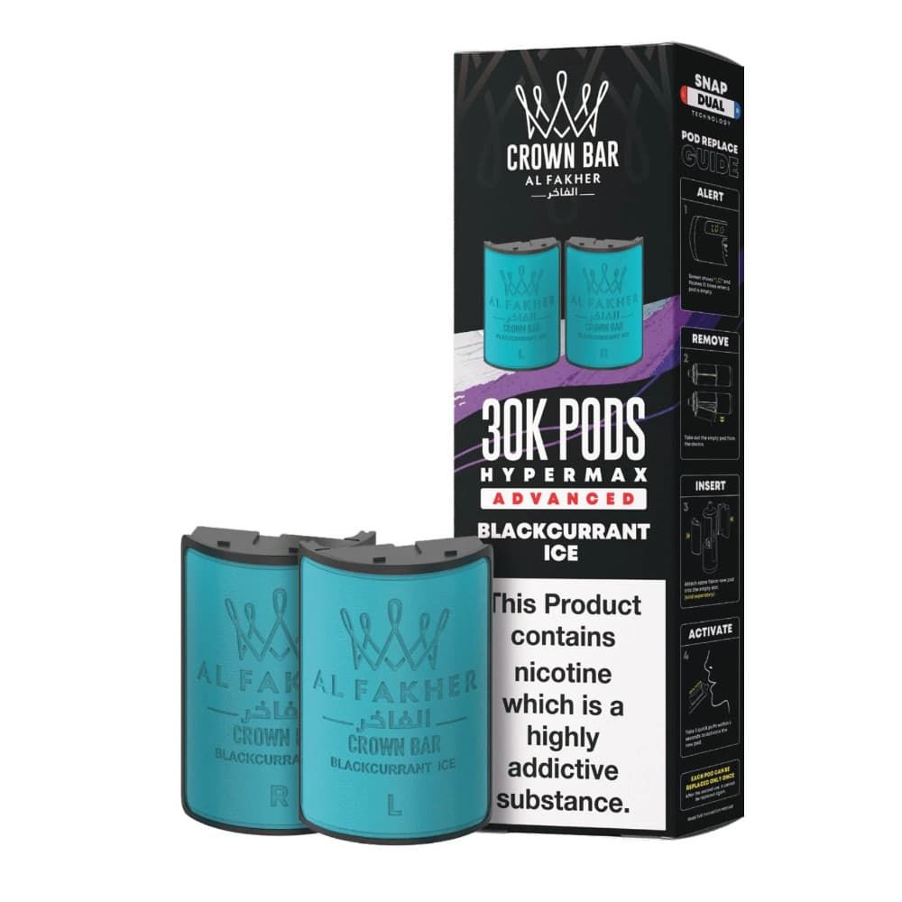  Blackcurrant Ice Al Fakher 30k Hypermax Pods Pack of 5
